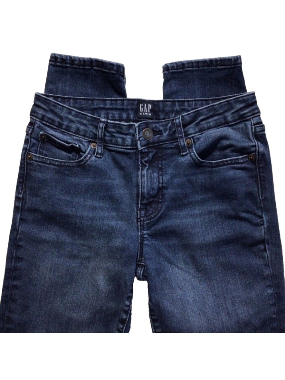 GAP 1969 Blue Jeggings with leg zippers size 0 or 25 EUC leggings skinny jeans
